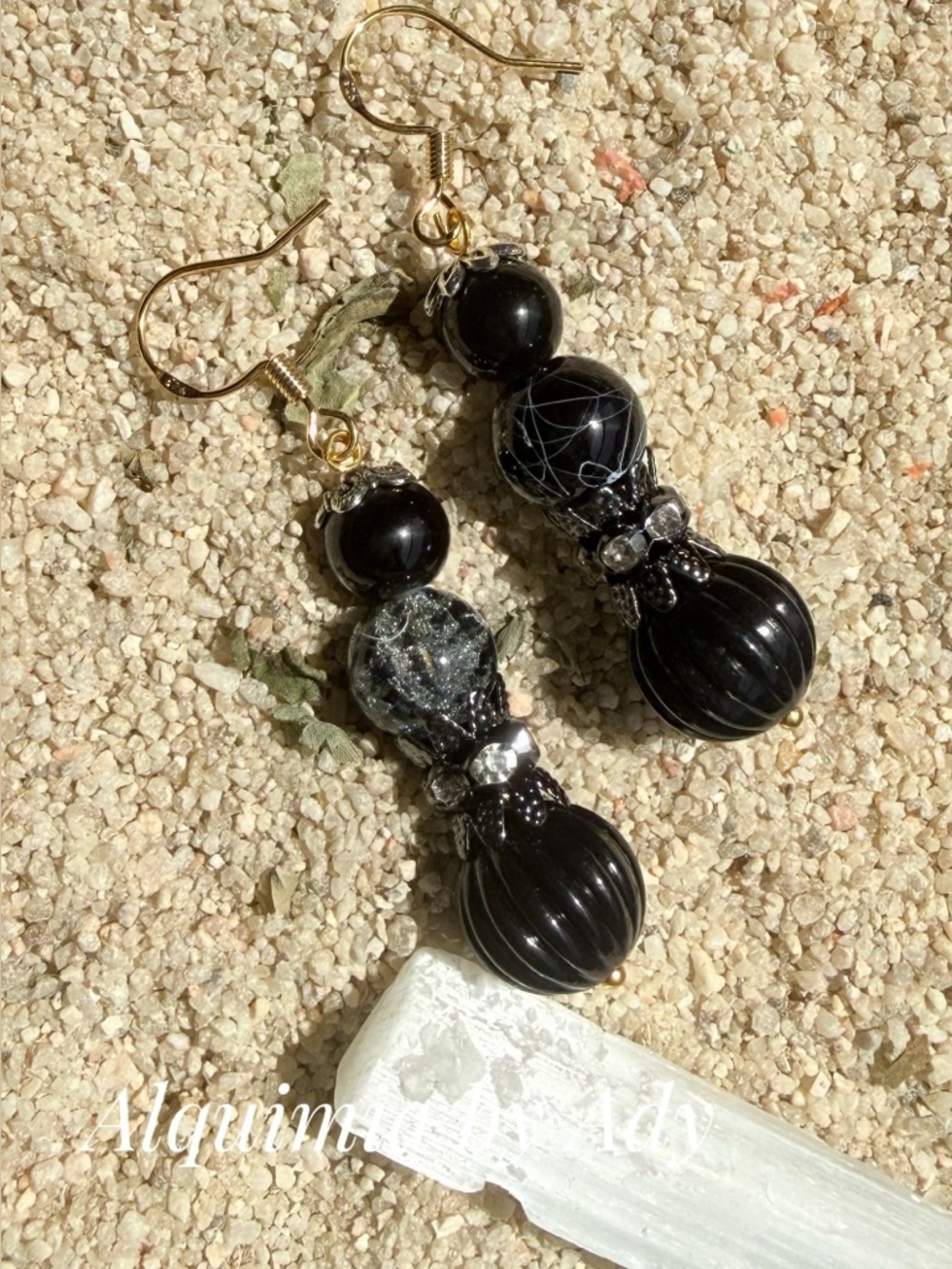 Alquimia Black and Silver Earrings